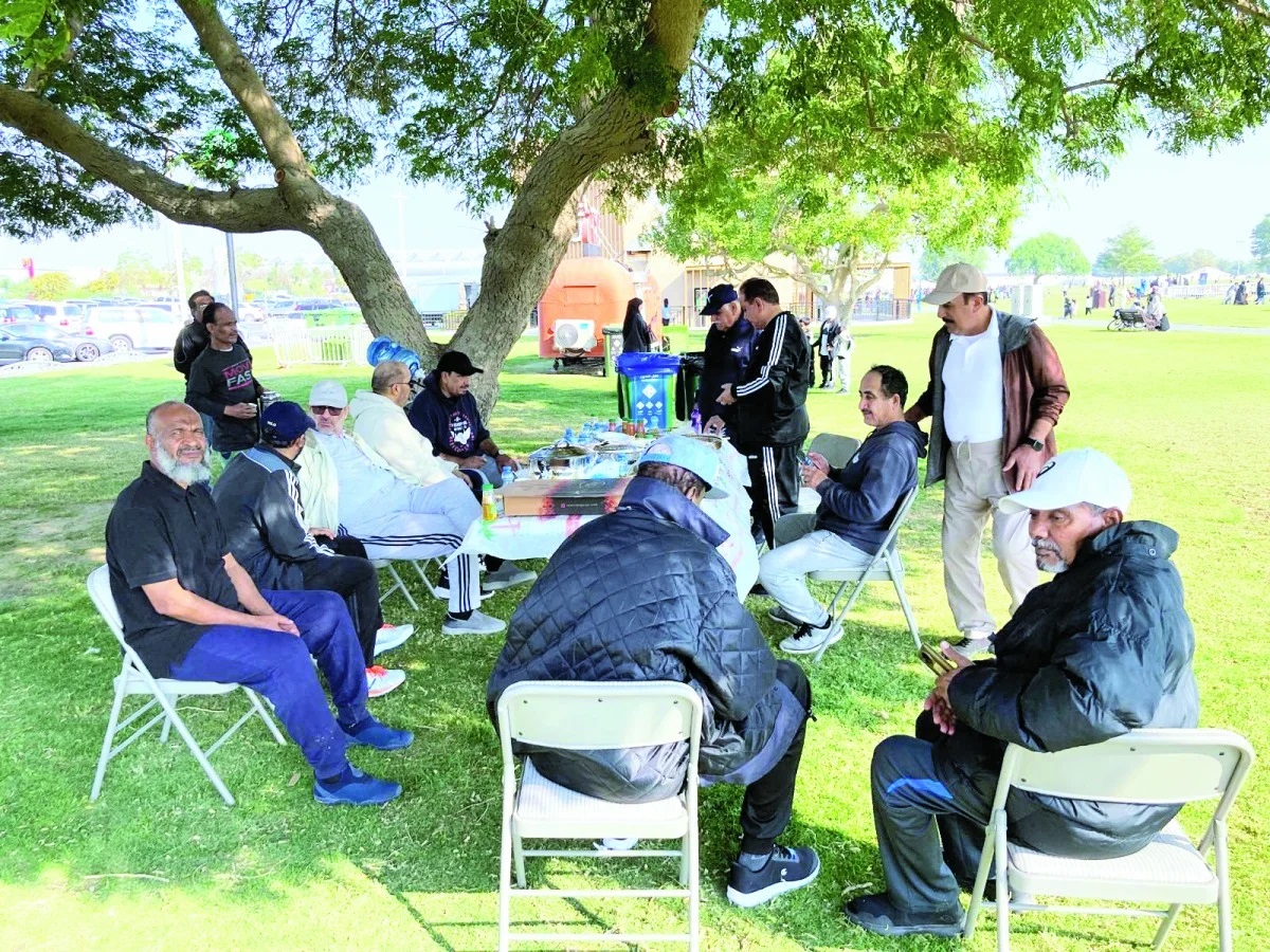 A gathering of the members of the sports team formed by citizen Hussein Abdullah Al-Ansari. Picture: Al Sharq Website