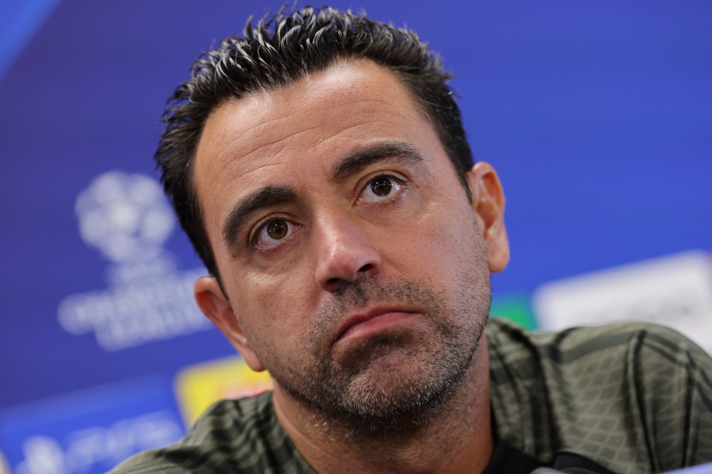 File photo: Barcelona's Spanish coach Xavi gives a press conference on the eve of the UEFA Champions League football match between FC Barcelona and Royal Antwerp FC on September 18, 2023. (Photo by LLUIS GENE / AFP)


