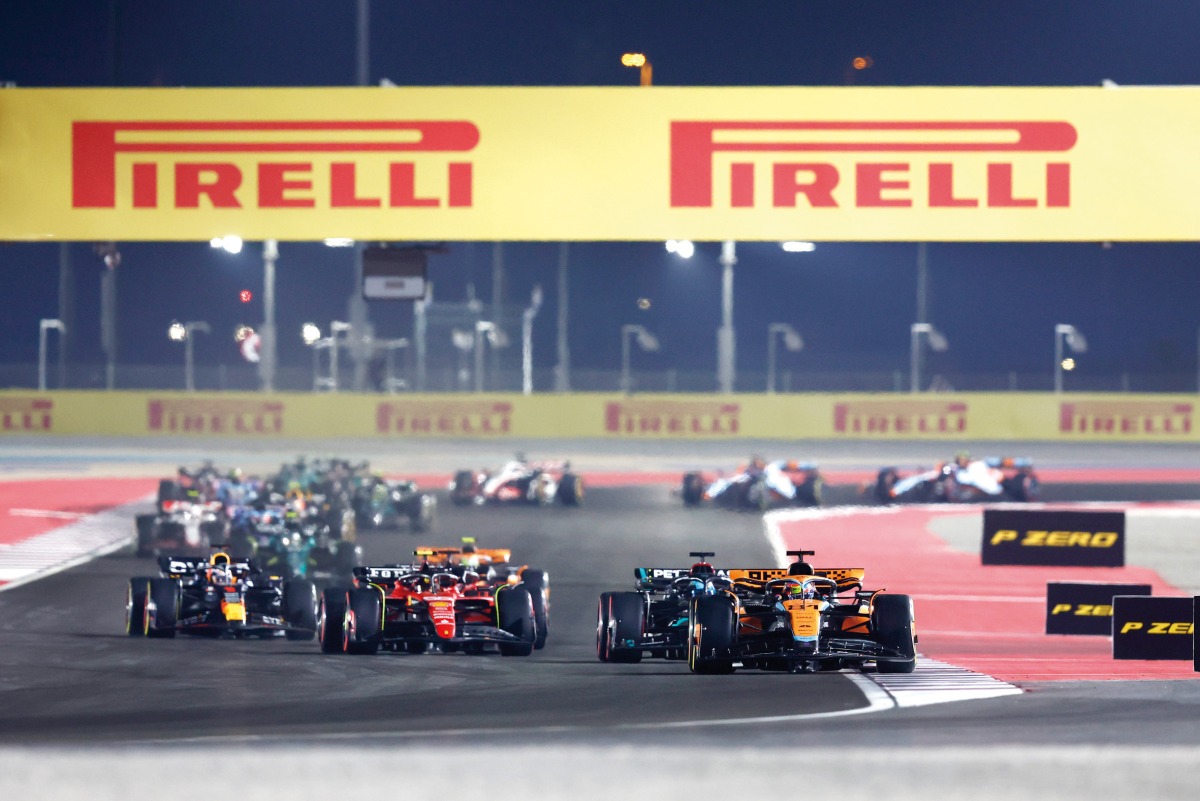 A file photo of action during the Formula 1 Qatar Airways Qatar Grand Prix 2023 at the Lusail International Circuit.