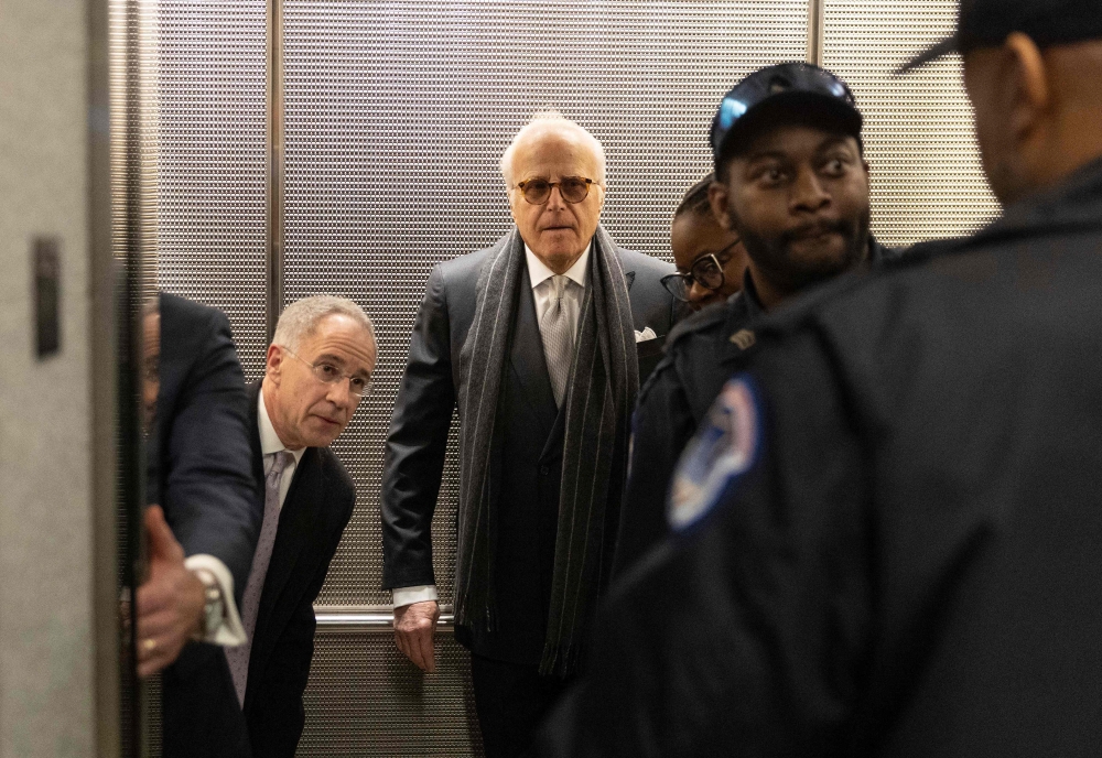 James Biden, a consultant and brother of U.S. President Joe Biden, enters an elevator as he arrives for a closed-door deposition with the House Oversight Committee at the Thomas P. O'Neill Jr. Federal Building on February 21, 2024 in Washington, DC. (Photo by Kevin Dietsch / GETTY IMAGES NORTH AMERICA / Getty Images via AFP)
