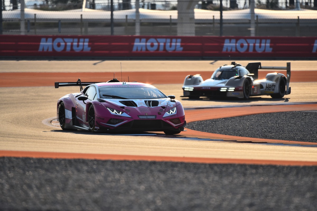 Action during the opening day of the FIA World Endurance Championship’s Prologue, at the Lusail International Circuit, yesterday.