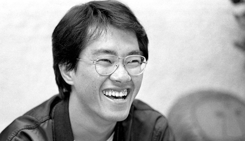 This black and white photo taken in May 1982 shows Japanese manga artist Akira Toriyama, whose death was announced on March 8, 2024. Photo by JIJI Press / AFP