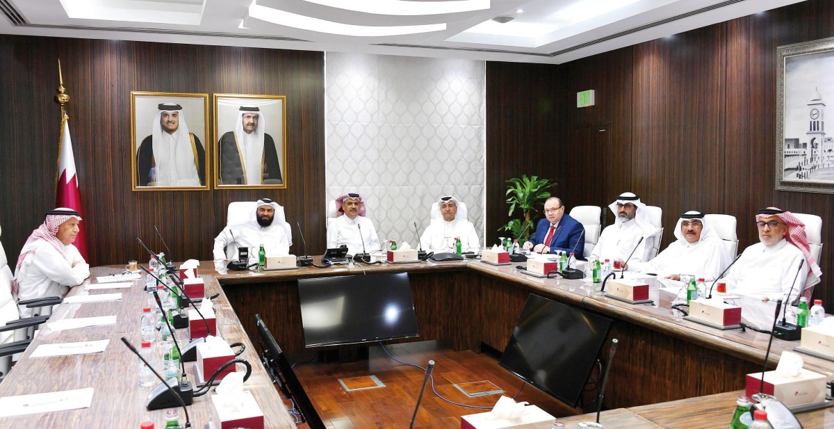 Qatar Chamber officials taking part during the Real Estate Committee meeting.
