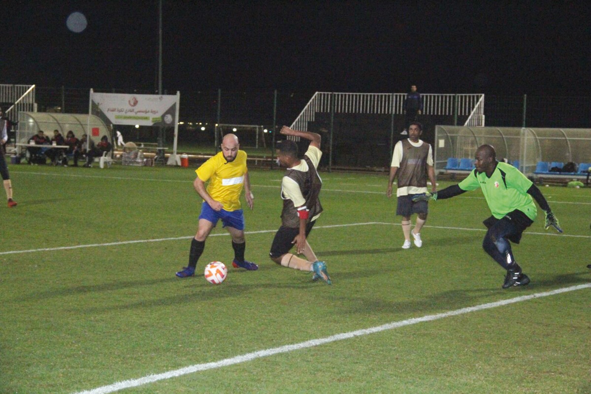 Action during Al Shamal Club’s Founders’ Ramadan football tournament.