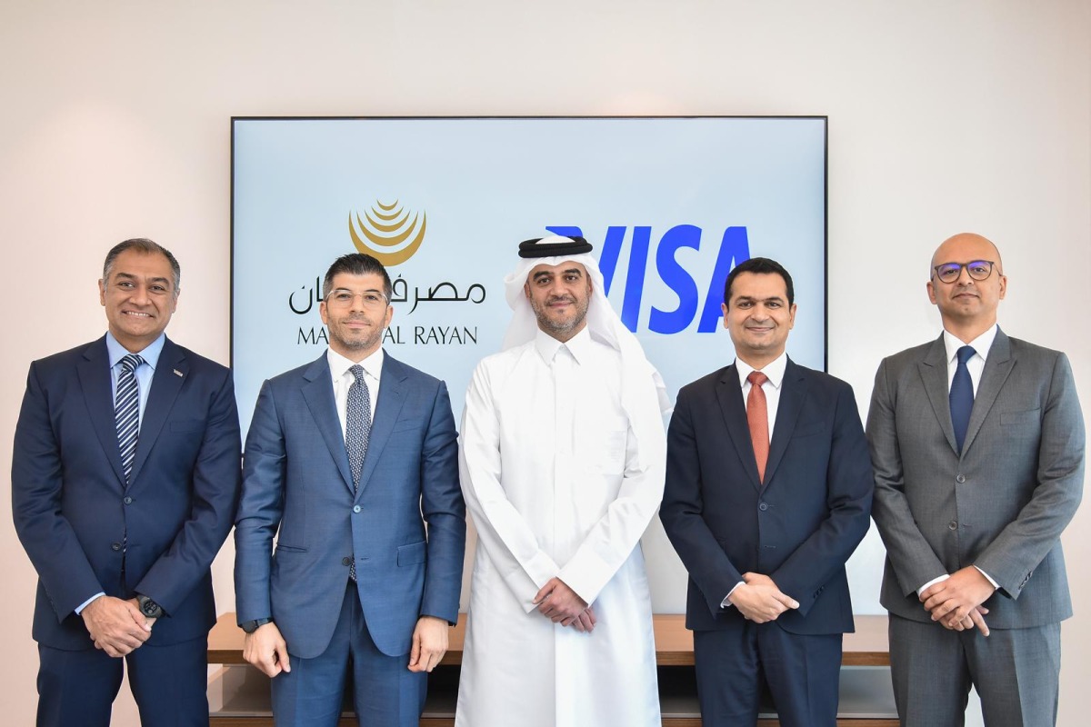 Masraf Al Rayan and Visa officials during the partnership collaboration.