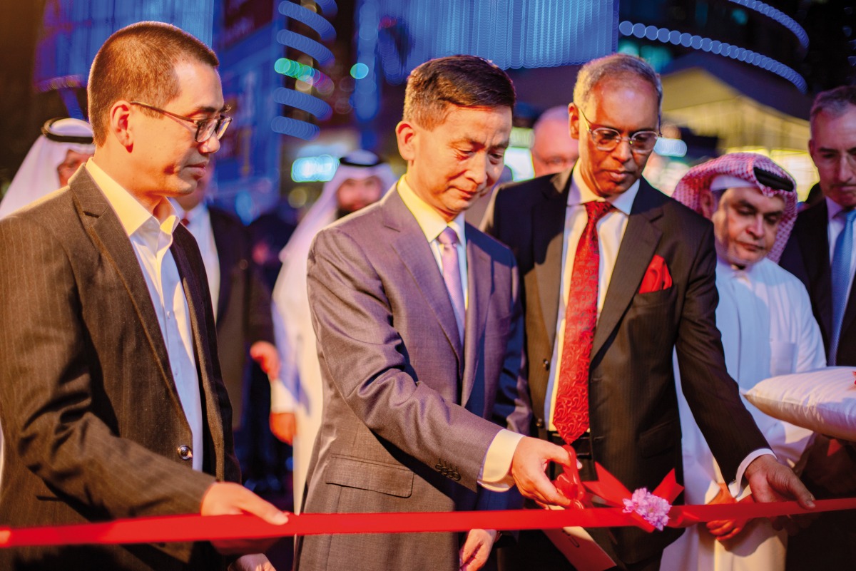 Officials during new BYD showroom opening.