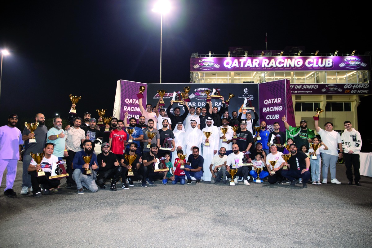 QRC Director Sheikh Jabor bin Khalid Al Thani awarded trophies to the championship winners and top racers of the last round.