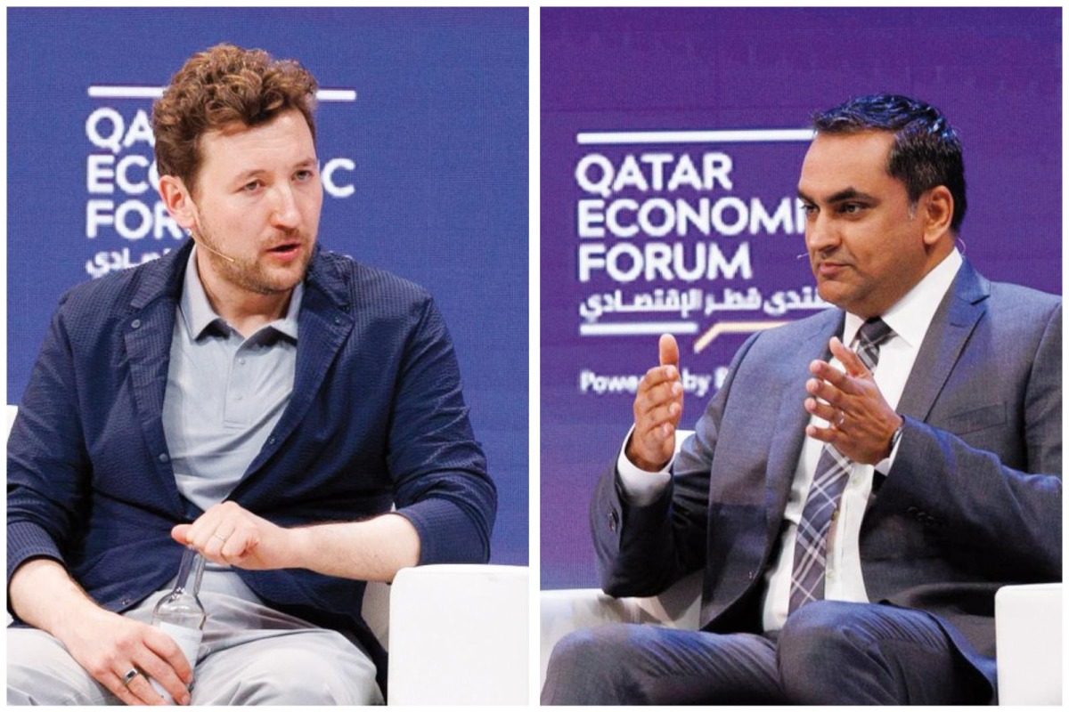 Founder and CEO of Xsolla, Shurick Agapitov, and Group Chief Information & Digital Officer of ROSHN, Jayesh Maganlal during the panel session.