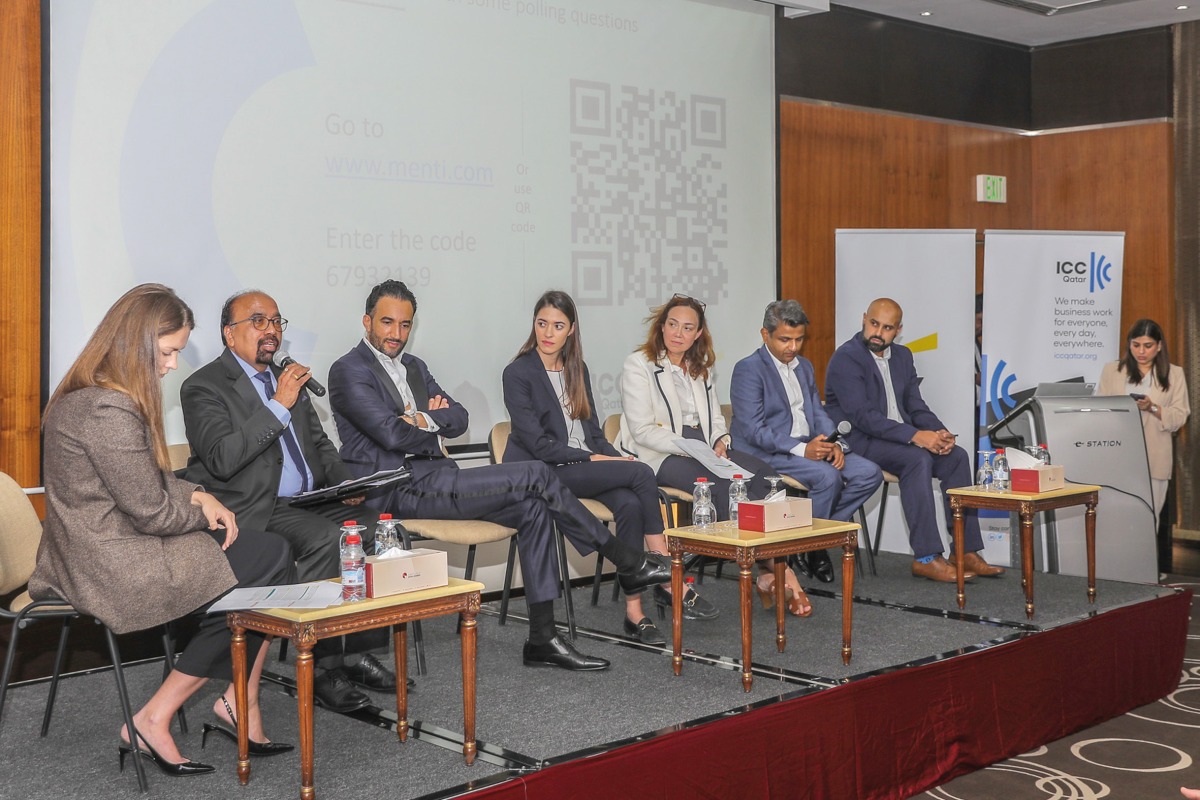 ICC Qatar and EY officials during the event at QC premises.