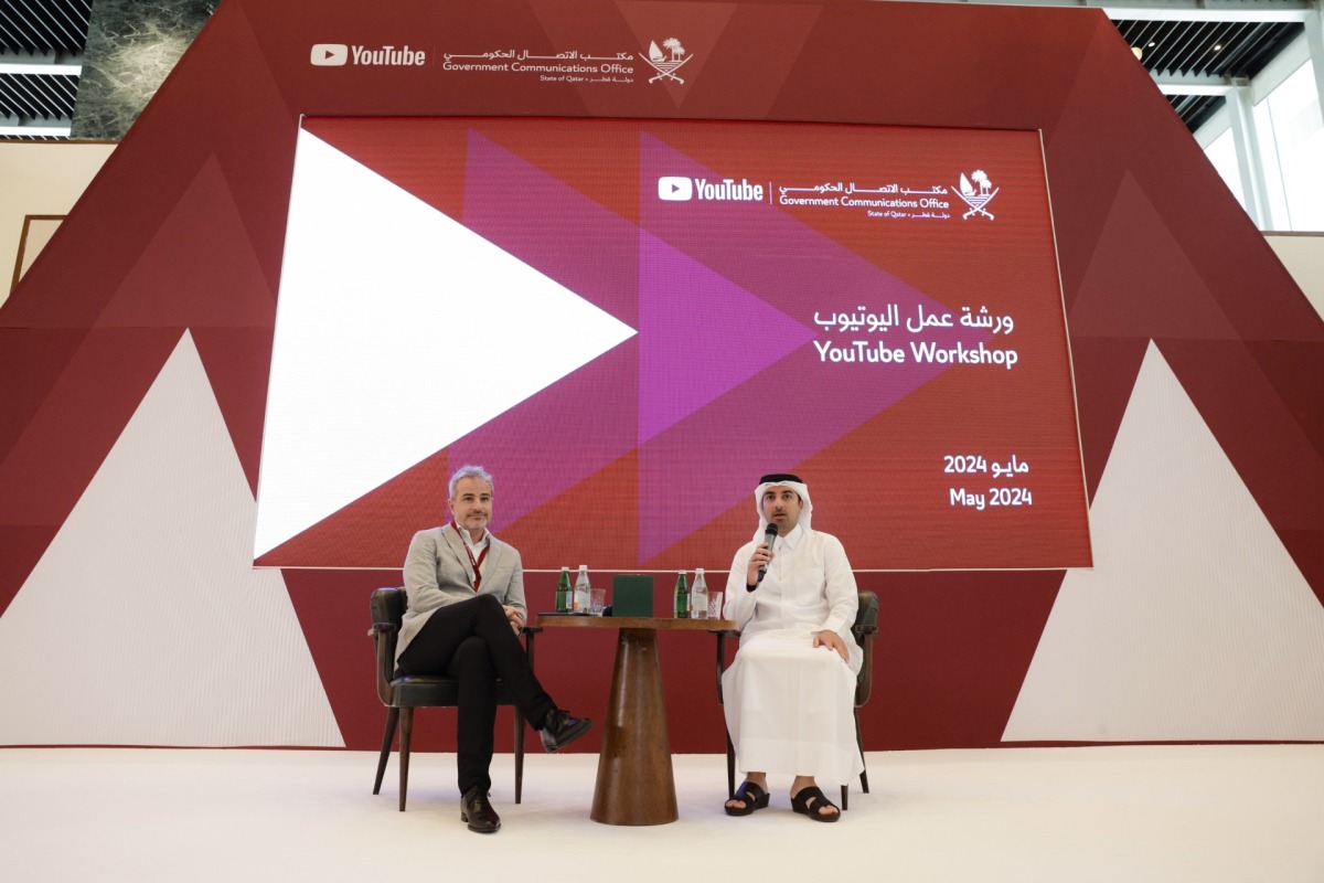 GCO Director, H E Sheikh Jassim bin Mansour bin Jabor Al Thani (right) and Managing Director of Google MENA, Anthony Nakache at the workshop.