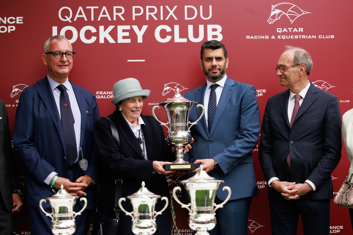 President of the Asian Equestrian Federation and Vice Chairman of Qatar Racing and Equestrian Club (QREC) Hamad bin Abdulrahman Al Attiya crowned the winners of the QREC-sponsored Qatar Prix du Jockey Club at Chantilly, yesterday. 