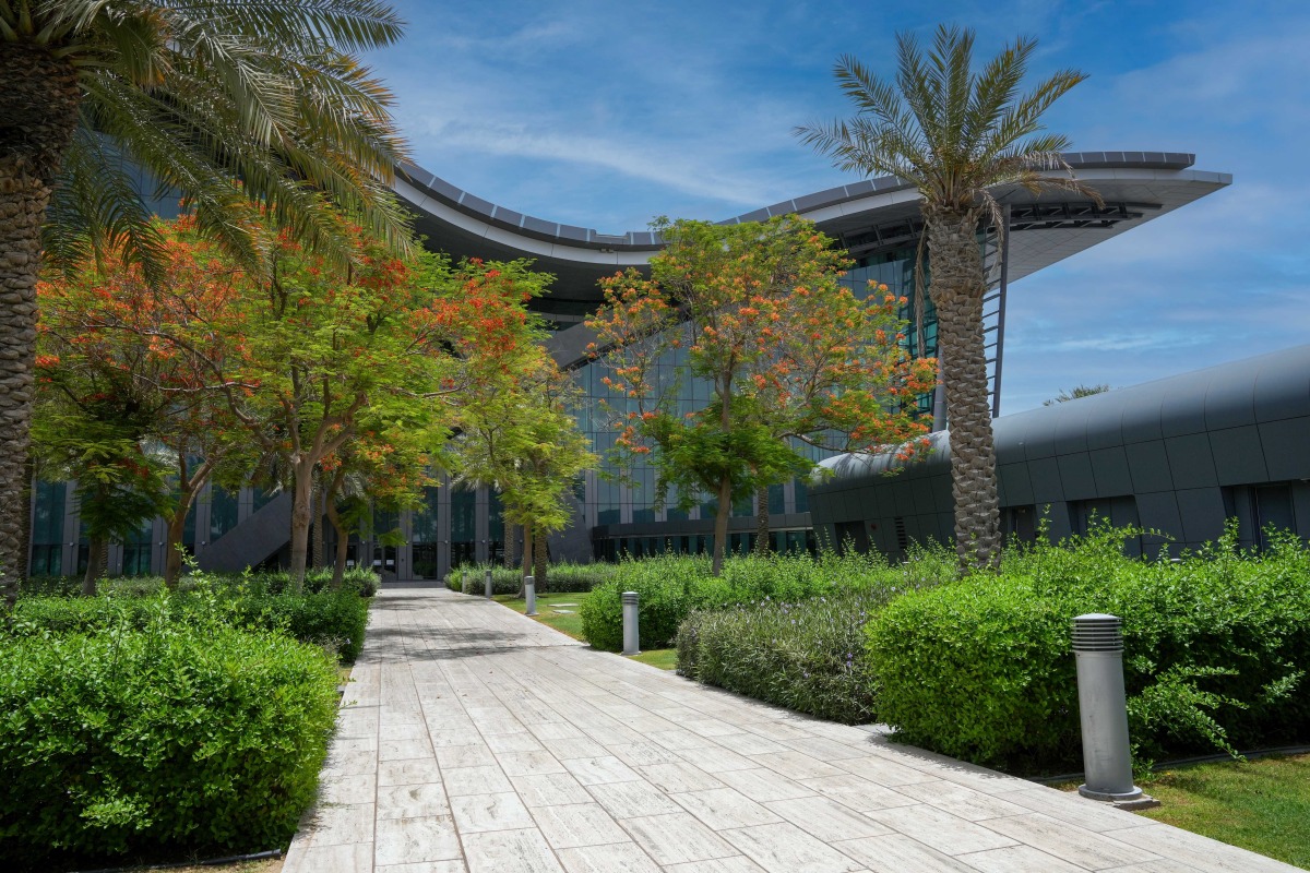 Hamad International Airport facade. 