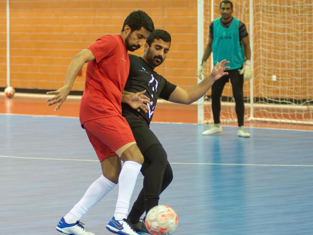 Action during the Al Rayyan Futsal Championship.