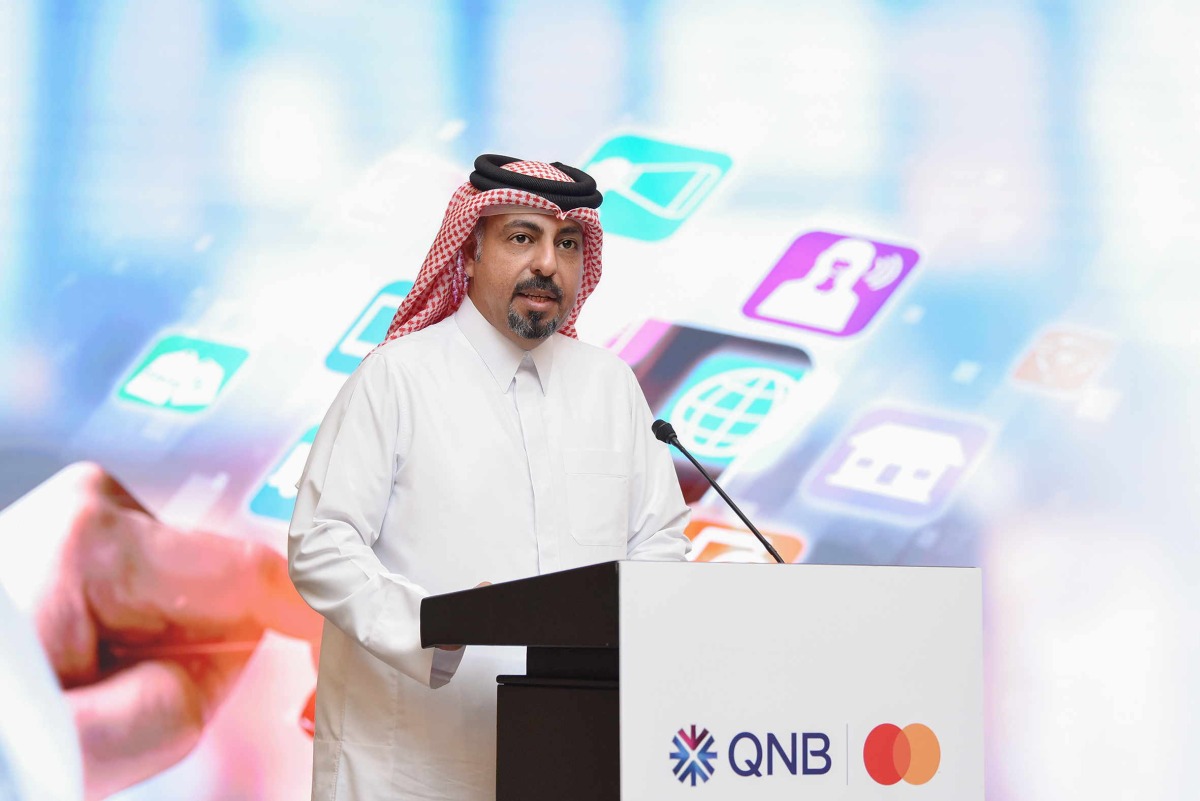 Senior Executive Vice President of Group Retail Banking at QNB, Adel Ali Al Malki addressing the gathering. 