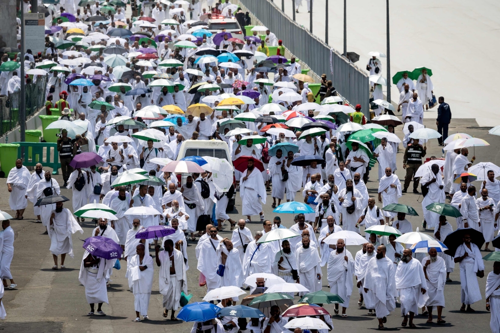 Pilgrims arrive at Mina. AFP file photo for representational purposes only.