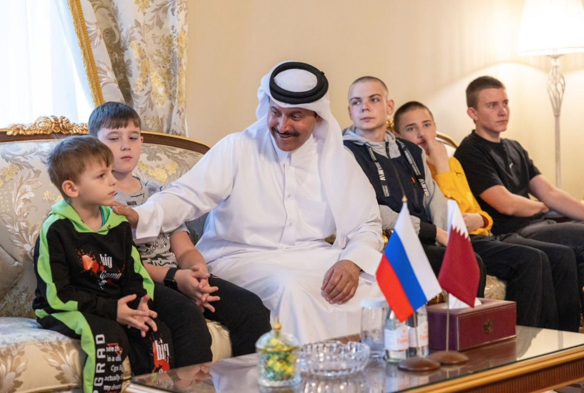 Qatar mediates return group of Ukrainian children with their families in Ukraine