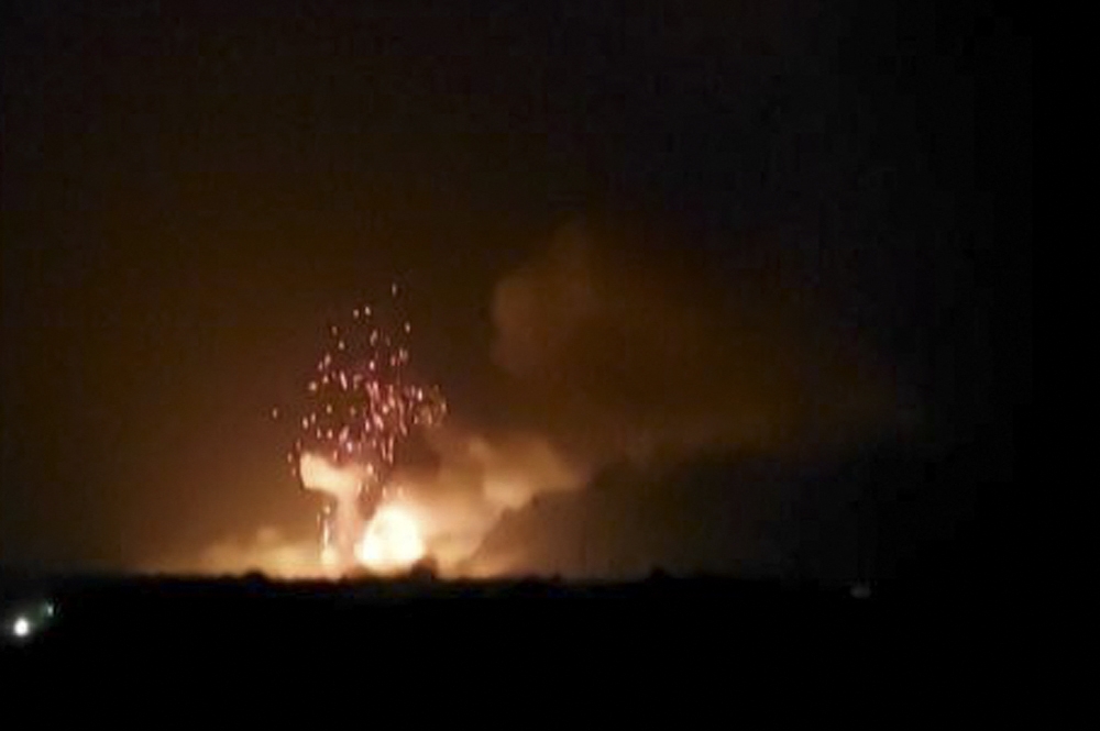 This screenshot from a video grab obtained by AFPTV from Mahamat Djiddi Hassan on June 18, 2024 shows a massive fire at a military ammunition depot in N'Djamena. Photo by Mahamat Djiddi Hassan / AFP.