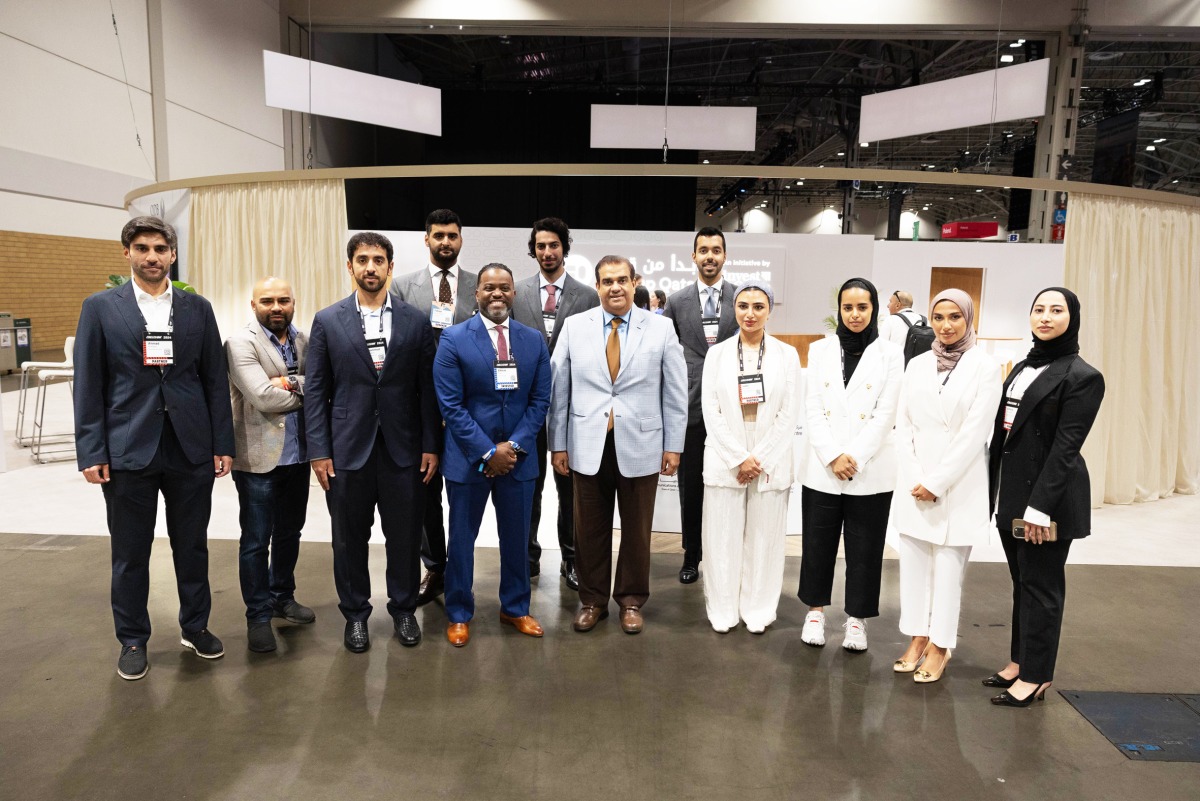Ambassador Extraordinary and Plenipotentiary of the State of Qatar in Canada, H E Dr Khalid bin Rashid Al Mansouri with other officials.