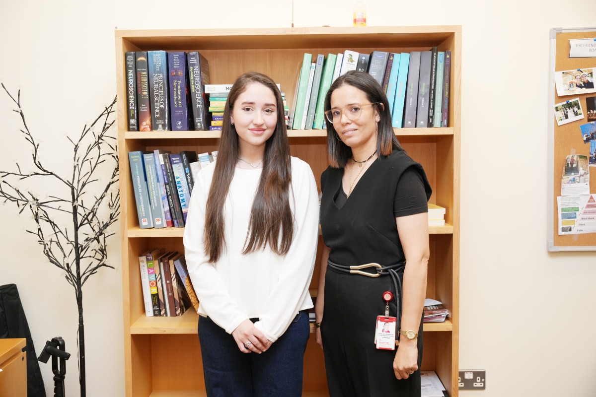 Sama Ayoub (left) and Dr. Ghizlane Bendriss