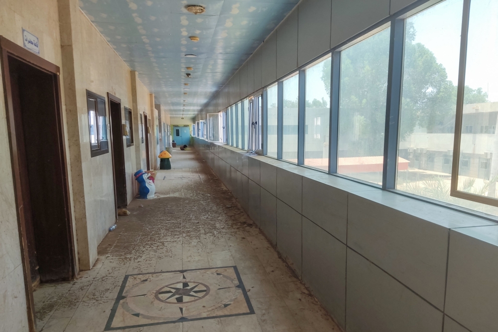 File: An empty hallway at Soba University Hospital in southern Khartoum on June 3, 2023. (Photo by AFP)


