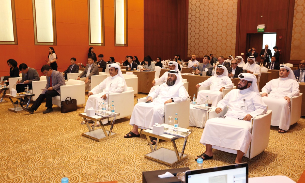 Director of the Food Security Department Masoud Jarallah Al Marri with other officials during the workshop.