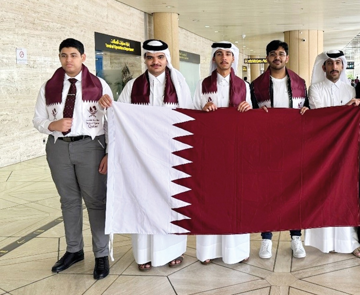Students during their participation at the olympiad in Riyadh.