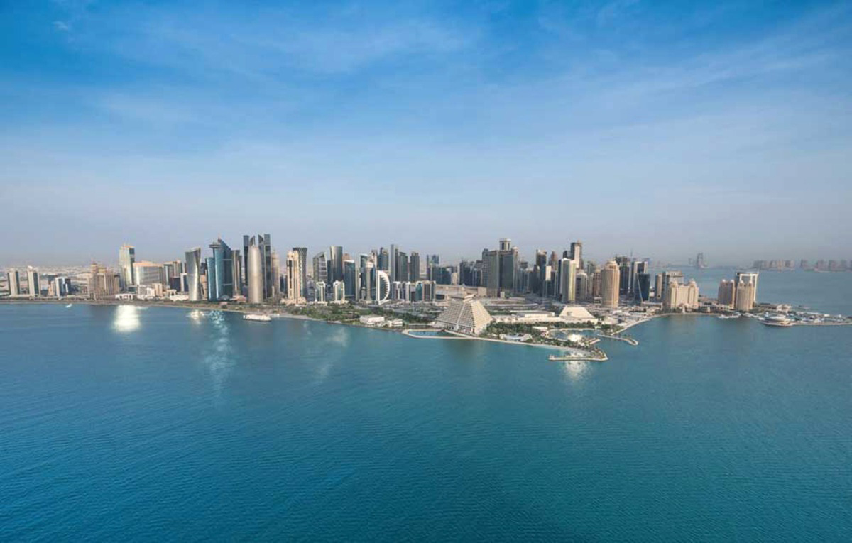 A file photo of an aerial view of Doha, Qatar.