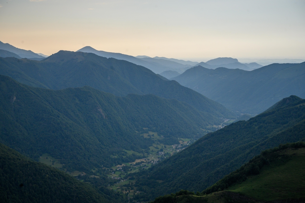 This photograph shows the mountains near Ustou, in the French Pyrenees where British hiker Tom Doherty disappeared, between Col d'Escots and Cirque de Gerac, on August 11, 2024. (Photo by Ed JONES / AFP)
