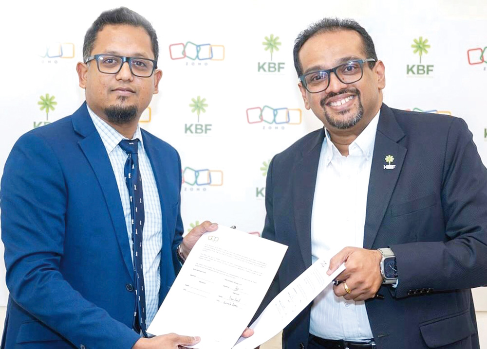 Officials from KBF and Zoho during the signing agreement.