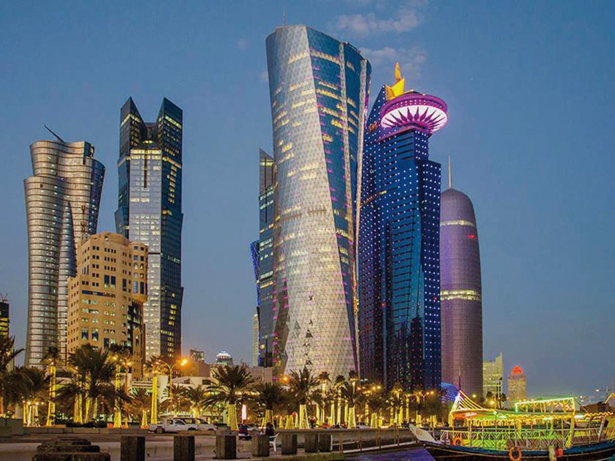 A general view of the buildings seen in Doha, Qatar. (QNA)