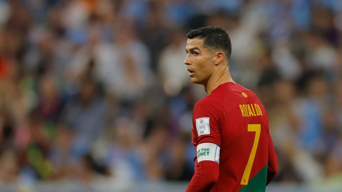 Portuguese forward Cristiano Ronaldo reacts during the Qatar 2022 World Cup Group H football match between Portugal and Uruguay at the Lusail Stadium north of Doha on 28 November 2022. File photo / AFP