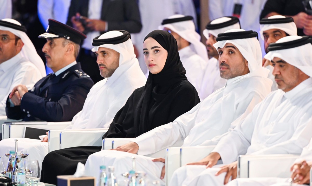 Secretary of the National Committee to Combat Human Trafficking, Sheikha Najwa bint Abdulrahman Al Thani and other officials at the forum.