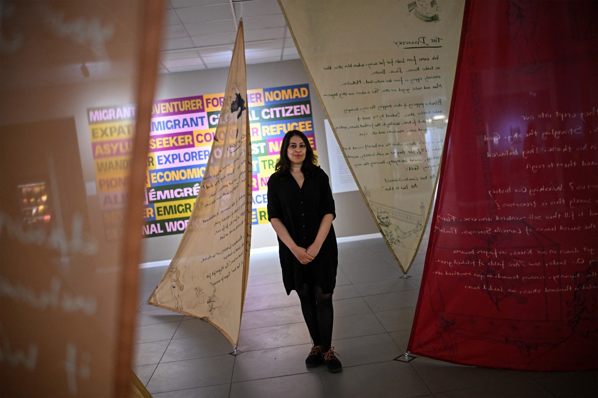 Aditi Anand, Artistic Director of the Migration Museum, poses for a photograph during a photocall ahead of the exhibition 'All Our Stories: Migration and the Making of Britain' at the Migration Museum in Lewisham, south London on September 12, 2024. Photo by JUSTIN TALLIS / AFP.