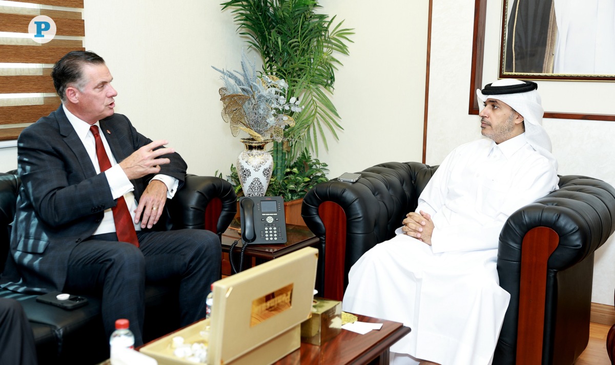 Editor-in-Chief of The Peninsula Dr. Khalid Al-Shafi with Bridgewater State University President, Frederick Clark.