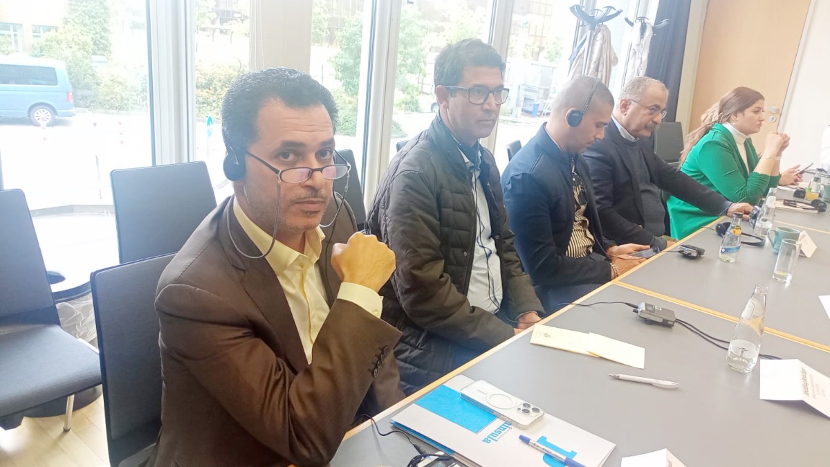 Dr. Khalid Al-Shafi, Editor-in-Chief of The Peninsula, participating in the discussions in Berlin.