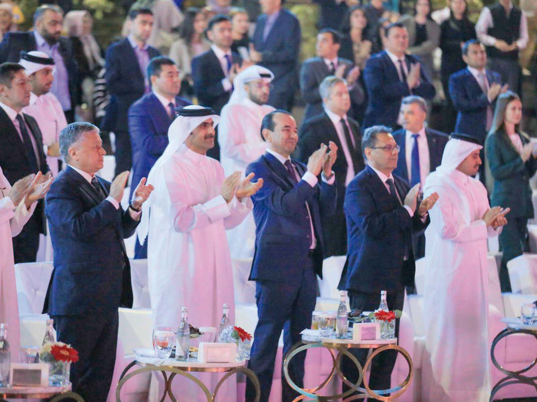 Minister of Culture H E Sheikh Abdulrahman bin Hamad Al Thani during the inauguration of the Qatari Cultural Week in Uzbekistan.