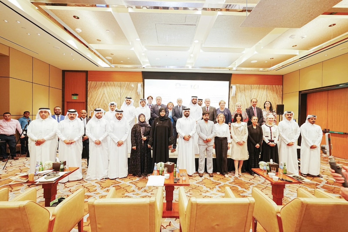Secretary-General of the National Human Rights Committee Sultan Hassan Al Jamali with participants during the conference.