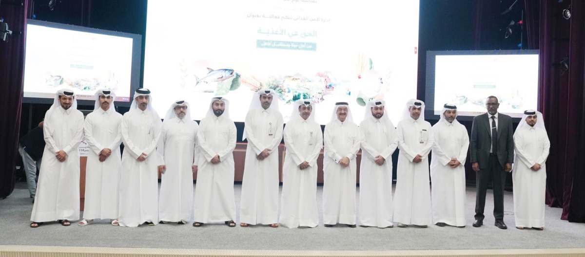 Officials at an event to mark World Food Day. 