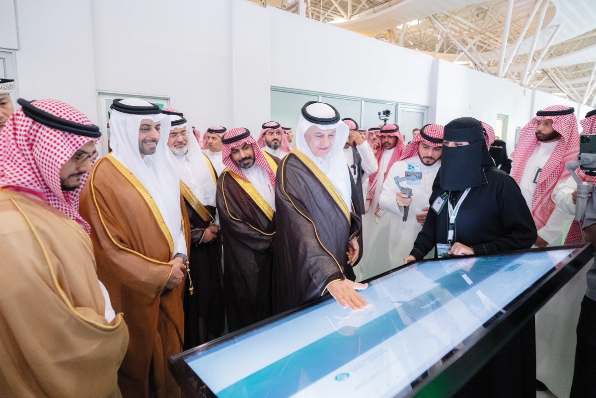 Minister of Municipality H E Abdullah bin Hamad bin Abdullah Al Attiyah (second left) and other officials at the opening of the Saudi Agricultural Exhibition 2024 in Riyadh, Saudi Arabia. 
