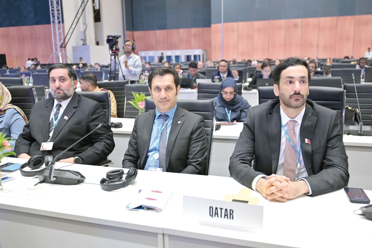 Engineer Ahmad Abdulla AlMuslemani (first right), President of CRA, taking part in the meeting in New Delhi.