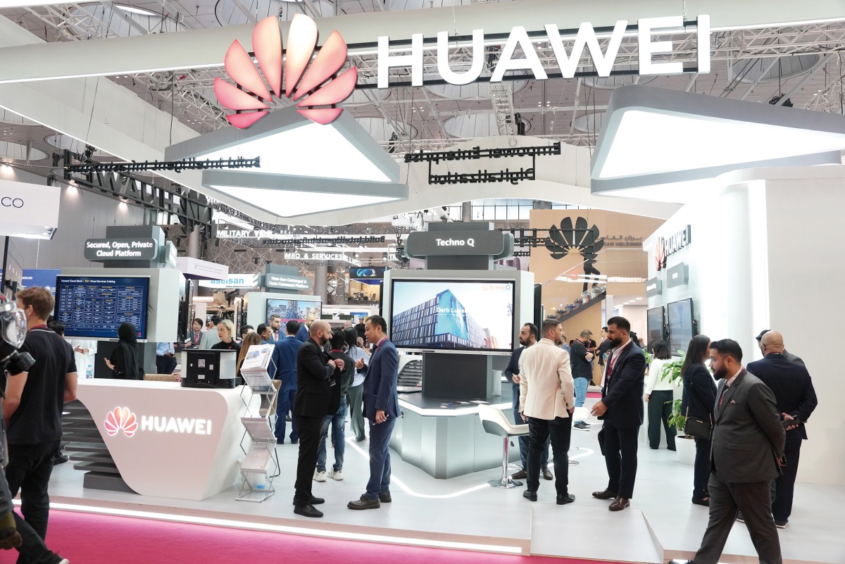 Huawei stand at the Milipol Qatar 2024.