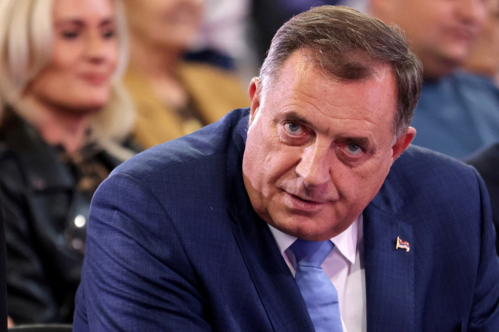 File Photo: Serb candidate for President of Republika Srpska Milorad Dodik of the Alliance of Independent Social Democrats (SNSD) attends a pre-election rally in Gradiska, Bosnia and Herzegovina, September 28, 2022. (REUTERS/Dado Ruvic)