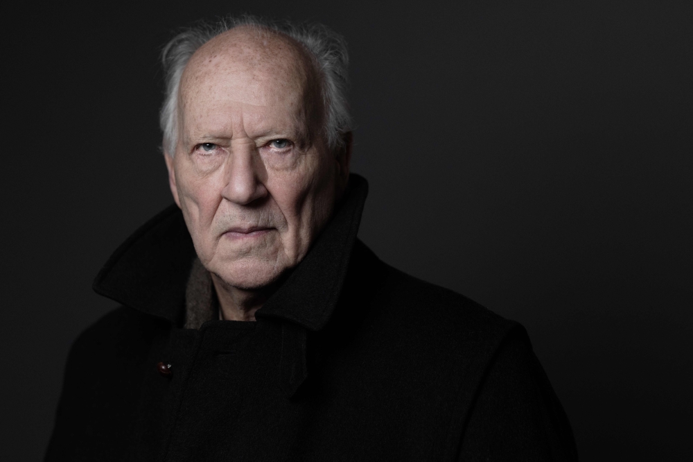 German filmmaker, actor, opera director, and author, Werner Herzog, poses during a photo session in Paris, on December 12, 2024. (Photo by Joel Saget / AFP)