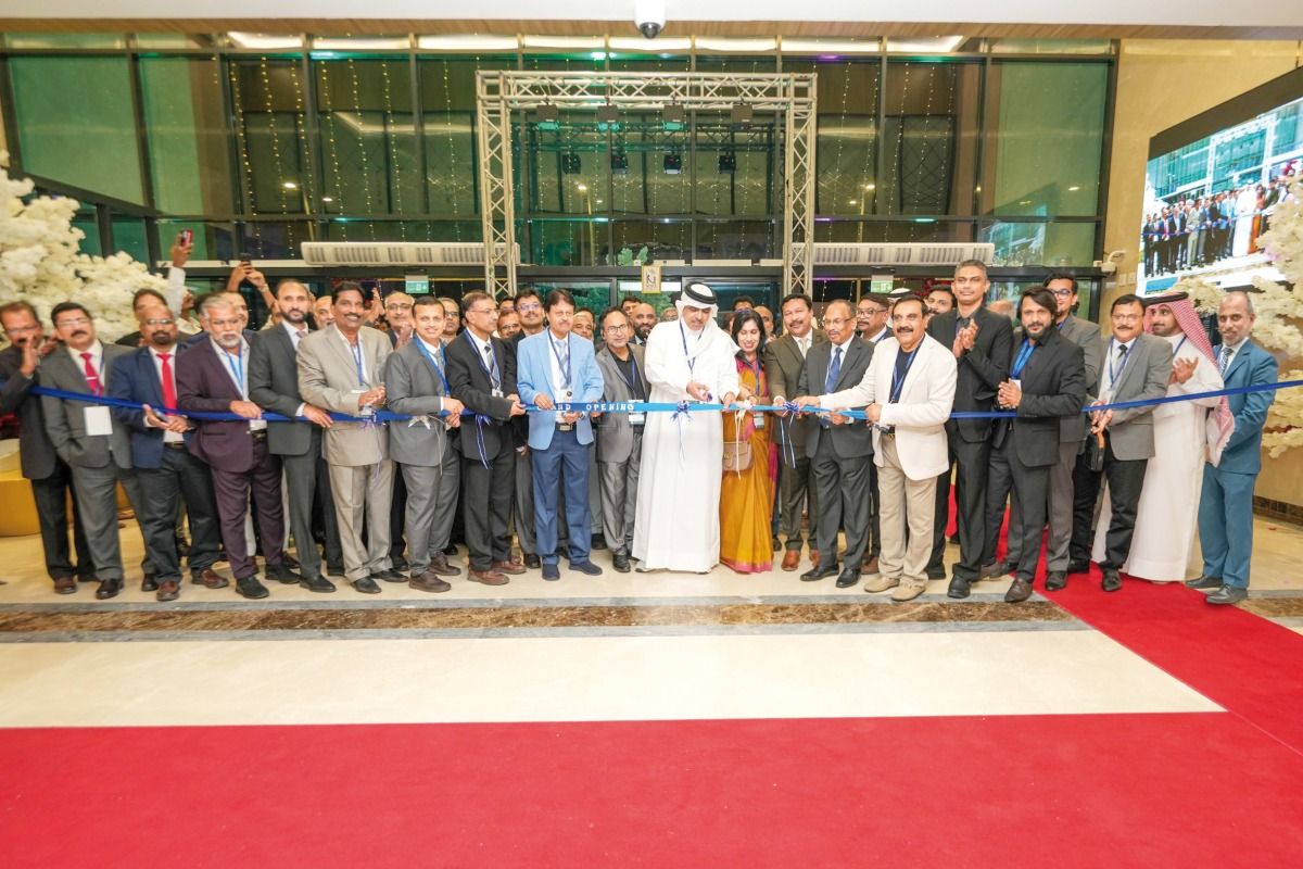 The patron of Noble International School, Eng Al Jasim Khalifa Jasim Al Malki, inaugurating the new campus.