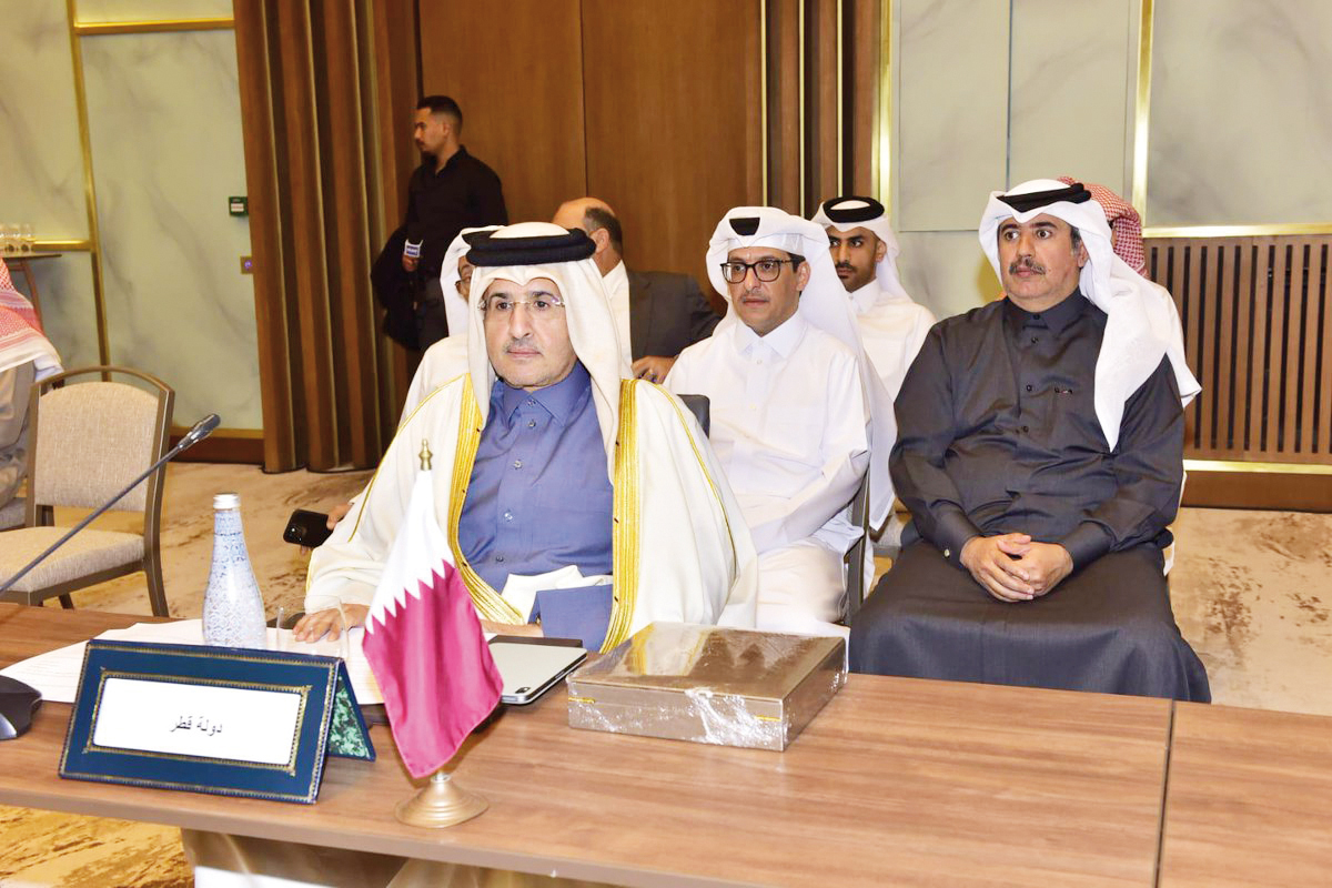 Mohamed bin Faleh Al Hajri taking part in the meeting. 