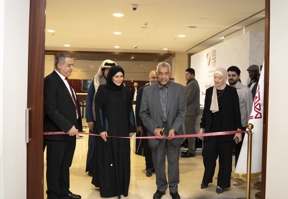 Doha Institute President Dr. Abdelwahab El Affendi and other officials and guests during the opening of the eighth edition of DI Career Fair yesterday.