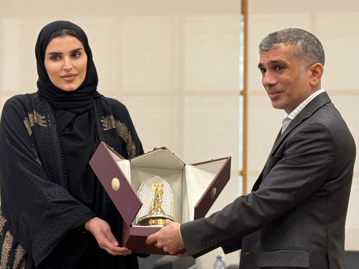 Minister of State for International Cooperation H E Maryam bint Ali bin Nasser Al Misnad with President of the Board of Trustees of Jordan Hashemite Charity Organization HRH Prince Rashid bin El Hassan.
