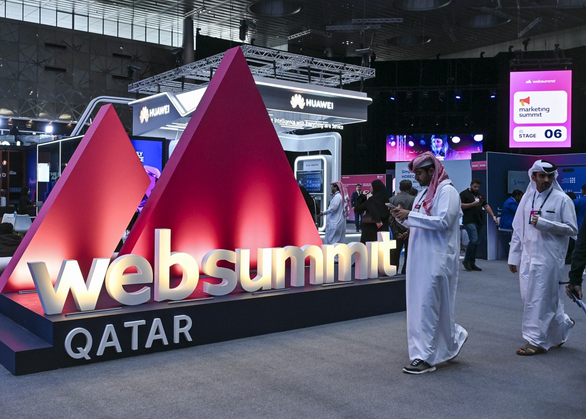 People attend the Web Summit Qatar in Doha, Qatar, Feb. 25, 2025. Photo by Nikku/Xinhua