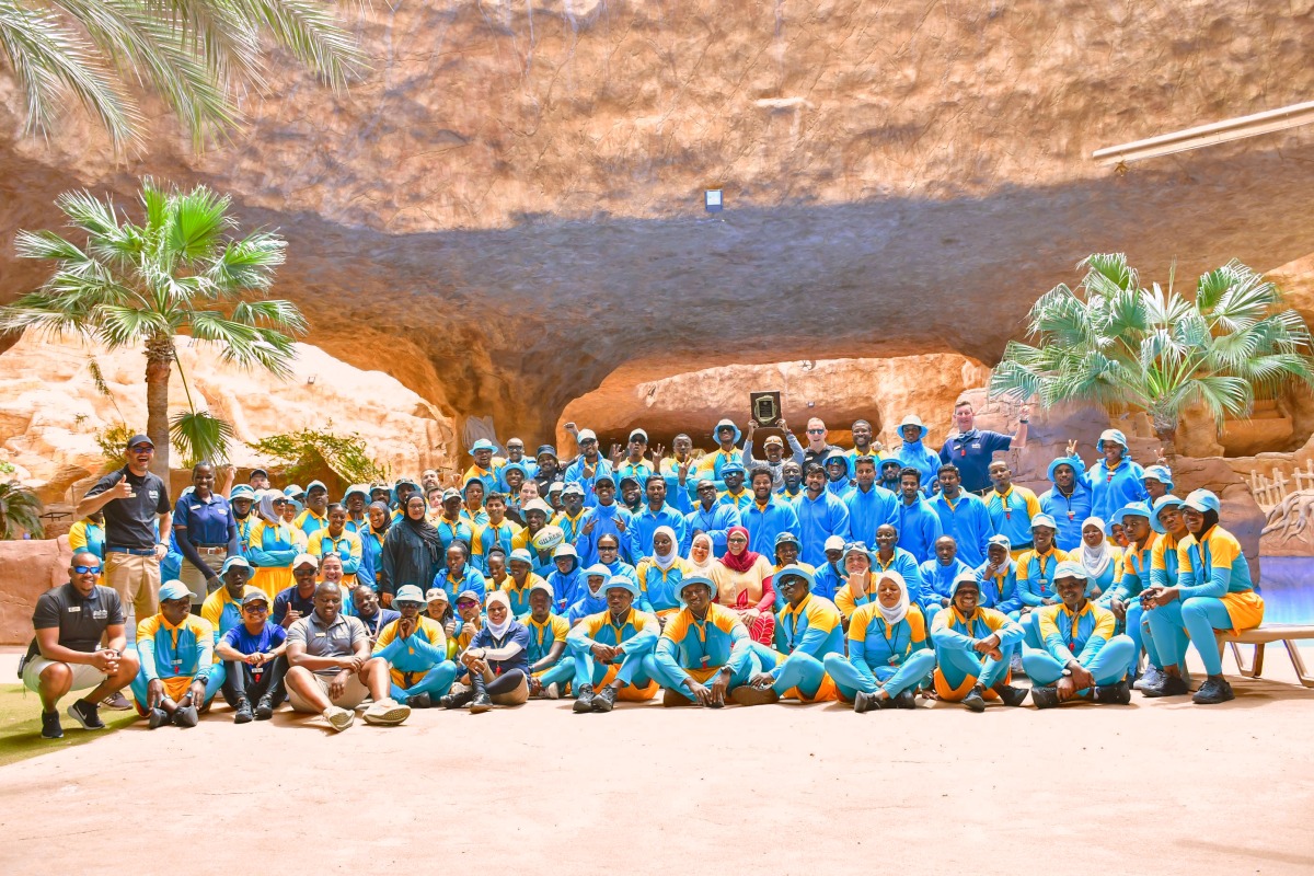 Desert Falls Water & Adventure Park team with the award.