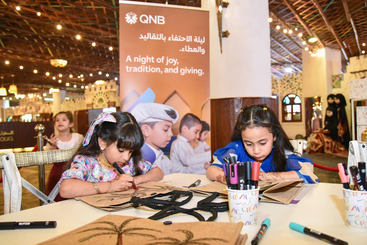 Children taking part in an activity of Ramadan sustainability week.